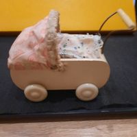 Vintage alter EASS  Bräuer  Holzpuppen Kinderwagen Baden-Württemberg - Mannheim Vorschau