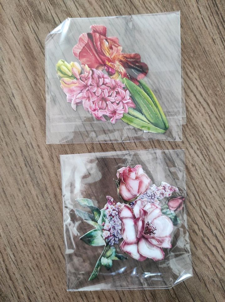 Basteln: 3D Motive für Karten - 10 Stück - Blumen in Lutter am Barenberge