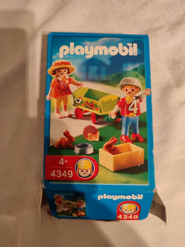Playmobil,  4349, Figuren,  Hasen, Igel, Bollerwagen in Neuhof