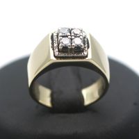 Ring 585 Gold 14 Karat Gelbgold Diamant 0,20 CT Brillant Herren Innenstadt - Köln Altstadt Vorschau