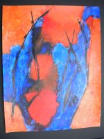 abstrakt Bild Malerei Acryl Gemälde rot schwarz blau Nordrhein-Westfalen - Kaarst Vorschau