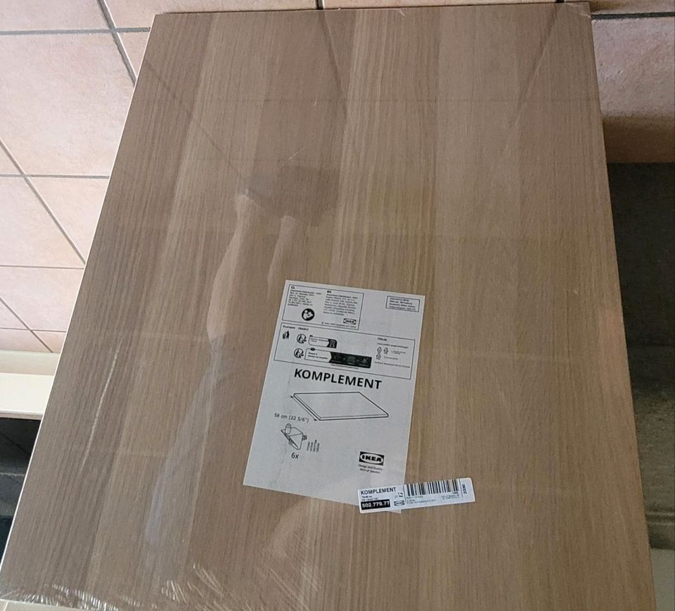 IKEA KOMPLEMENT Einlegeboden für Pax, Eicheneff wlas, 75x58 cm in Achberg