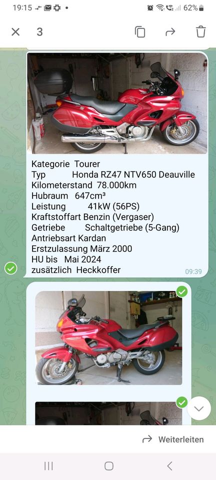 Motorrad Honda Rz47 in Freiberg