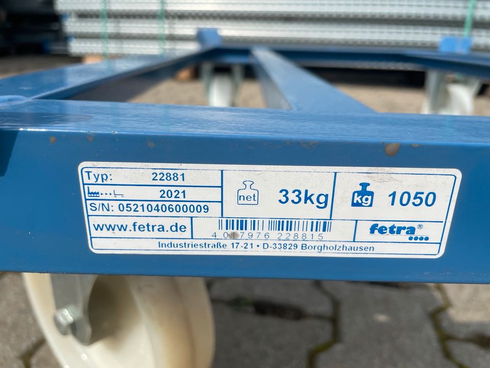 Fetra Paletten-Fahrgestell 22881 Rollrahmen Transportwagen in Stadtlohn