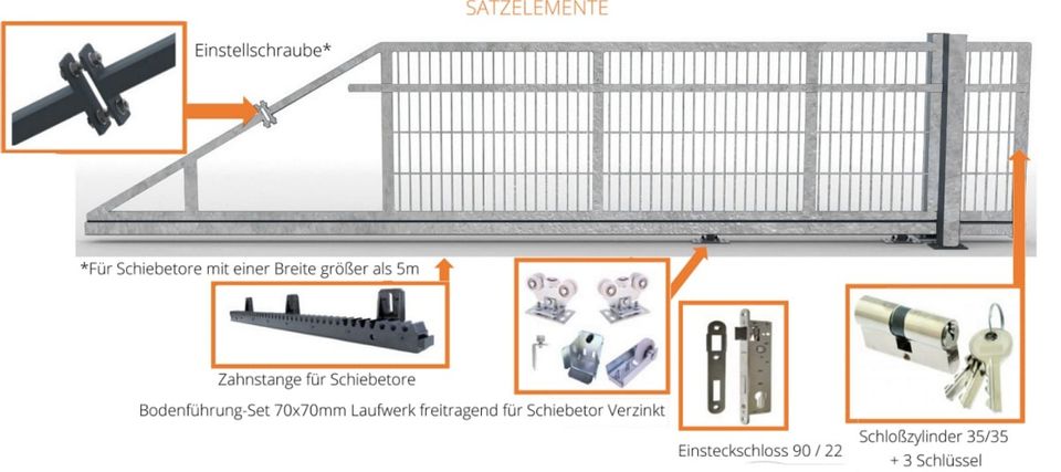 Doppelstabmattenzaun Schiebetor + Zubehör 4000x1200 mm Nr.308 in Lübbecke 