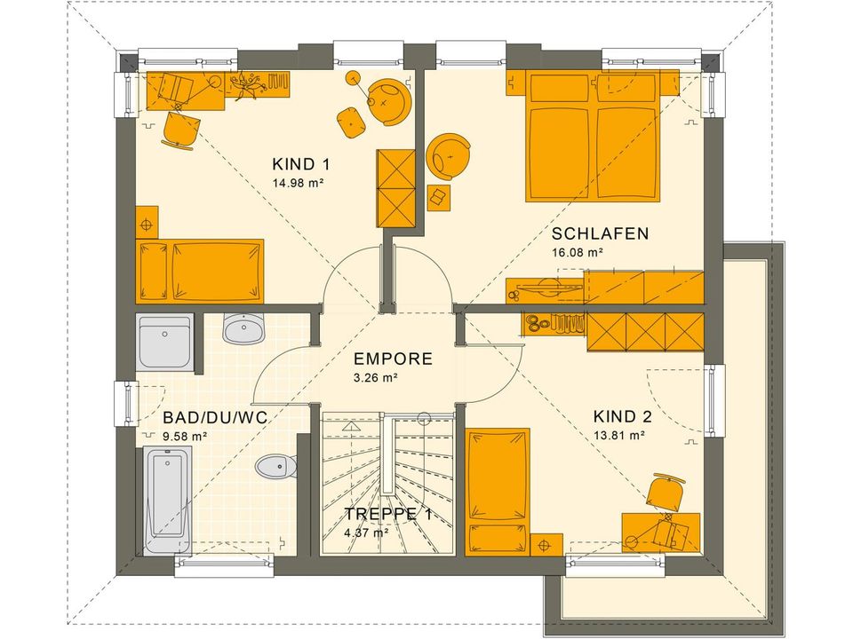 Stadtvilla mit Homeoffice, 2 Kinderzimmern, inkl. PV-Anlage und Speicher,  und inkl. Grundstück in Dessau-Roßlau