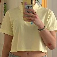 Cropped Hemd Shirt Adidas gelb Gr. S Leipzig - Engelsdorf Vorschau