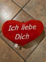 Kissen rot mit weißer Schrift "Ich liebe dich" Bayern - Burgheim Vorschau