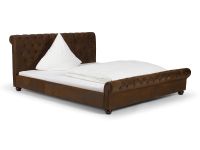 Bett Chesterfield Bezug Stoff Wildlederoptik braun 200x200 cm, NEUWARE Thüringen - Ronneburg Vorschau