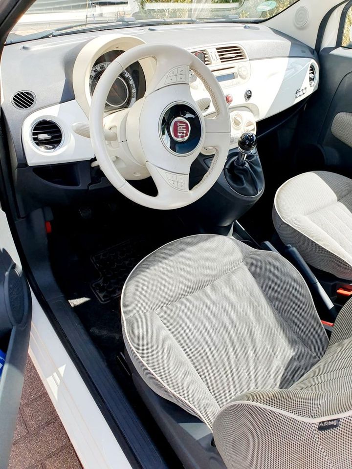 Fiat 500  Sonderfarbe  weiß Panoramadach Alufelgen in Wiesloch
