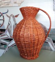 Weidengeflecht Vase Bodenvase 50er Jahre Sideboard String Ära Baden-Württemberg - Langenargen Vorschau