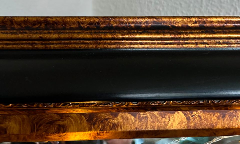 Spiegel 80 x 140 groß Facettenschliff schwarz gold Barock antik in Iserlohn