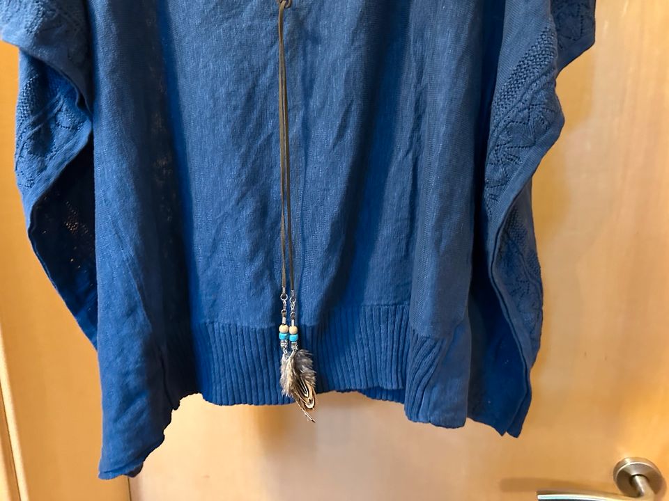 EDC by Esprit Strick Pullover Poncho Blau M NEU mit Etikett in Minden