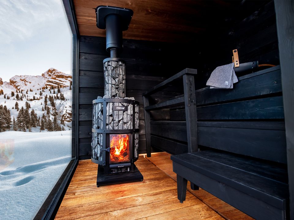 Harvia WHP1500m Schornstein schwarz Komplettset für Sauna Holzofen Kamin Schornsteinrohre - Edelstahl - Neu in Steinhagen