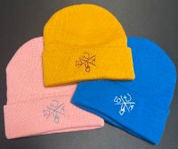 Beanie bestickte Mütze rosa gelb blau Logo Sachsen - Wachau Vorschau