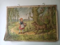 Alte Schulkarte - historisch - Märchen - Rotkäppchen & der Wolf Frankfurt am Main - Nordend Vorschau