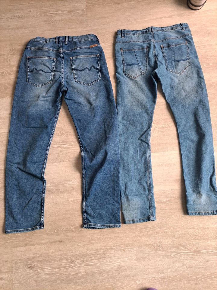 2x Jeans Größe 164 Jungen Hose blau Denim in Enger