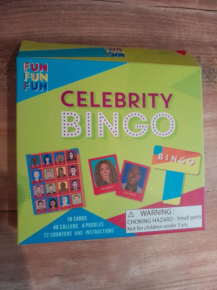 Celebrity Bingo Kinder Spiel Gesellschaftspiel Prominente Promis in Gehrden