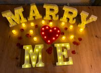 MARRY ME Buchstaben und LED Kerzen Leihen Düsseldorf - Oberbilk Vorschau