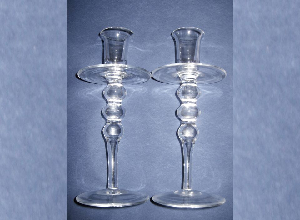 2 Kerzenhalter aus Glas H22cm unbeschädigt Kerzenständer in Essen