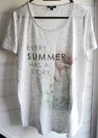 TOM TAILOR Long-Stretch-Shirt m. Pailletten, Flamingo, grau, Gr M Bremen - Hemelingen Vorschau