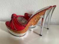 Sexy Plateau High Heel Pumps Gr. 38 rot Silber Pole Dance extrem Nordrhein-Westfalen - Krefeld Vorschau