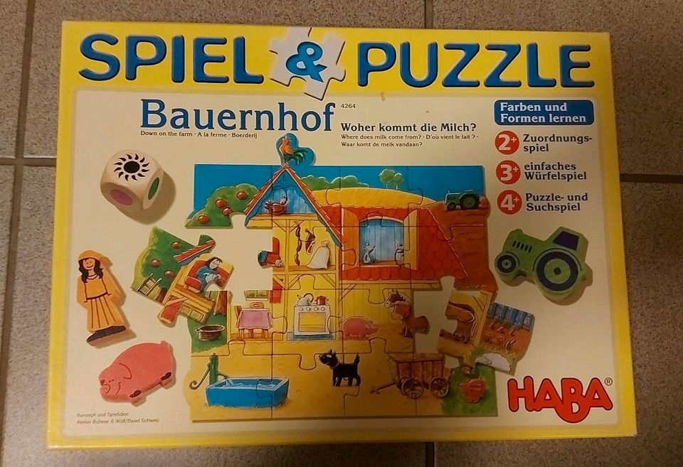 Haba Spiel&Puzzle Bauernhof neuwertig in Rodenbach