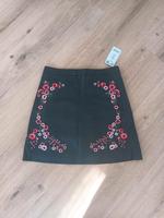 Lederrock Blumenmotiv schwarz Bayern - Straubing Vorschau