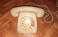 altes Telefon grau mit Wählscheibe Post 1981 Sachsen-Anhalt - Wegeleben Vorschau