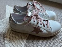 Clic! Schuhe Leder mit Glitzer Gr. 38 weiß rosa Bayern - Olching Vorschau