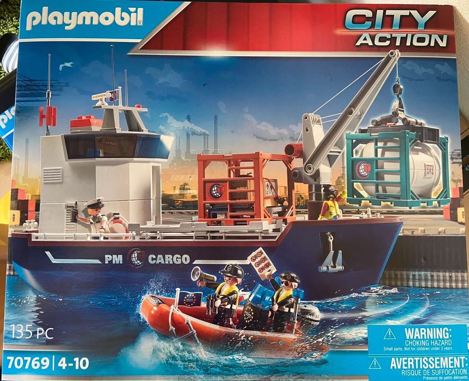 Playmobil Containerschiff in Wissen
