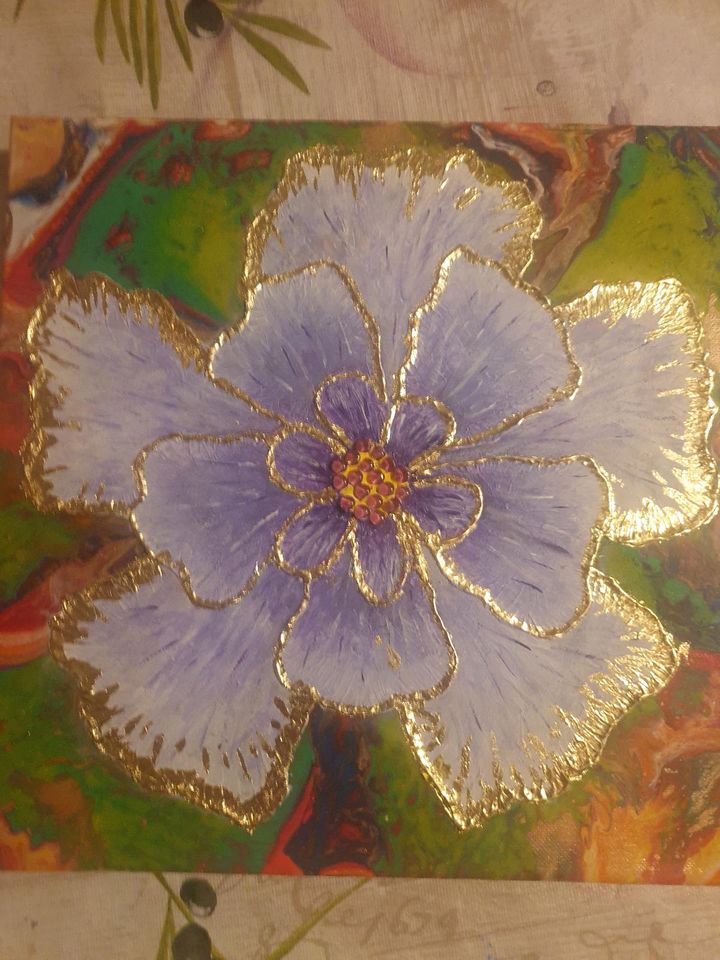 Kreative Acryl Gemälde mit Texturen "Blume" in Sulz