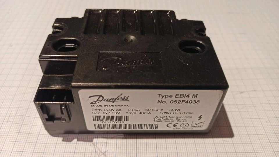 Danfoss EBI4 M Zündtrafo No.: 052F4038 für z.B. Buderus o. Brötje in Baltmannsweiler