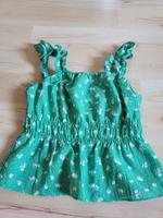 ärmellose Bluse / Top, Divided, H&M, grün/weiß, Gr. XS (164) Sachsen - Drebach Vorschau