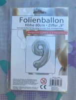 Folienballon Ziffer 9 80cm hoch Luft Helium silber neu Geburtstag Niedersachsen - Pattensen Vorschau