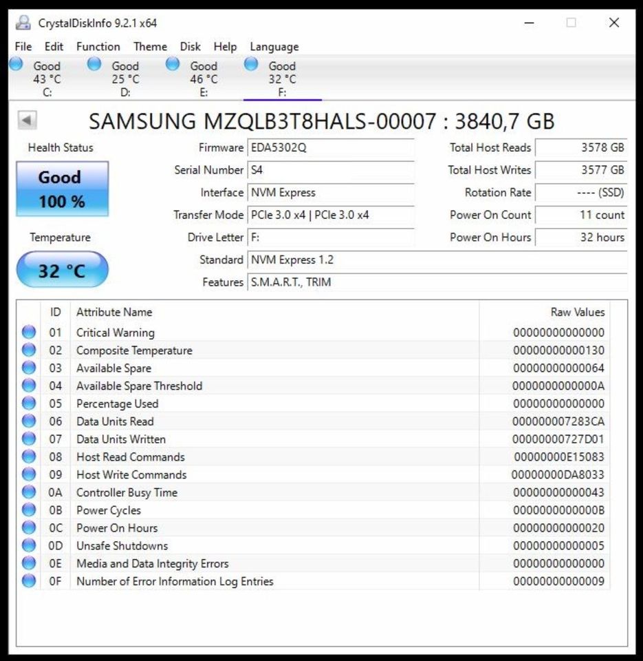 Samsung SSD PM983 3.84 TB U.2 NVME 2.5" DataCenter SSD Festplatte in Darmstadt