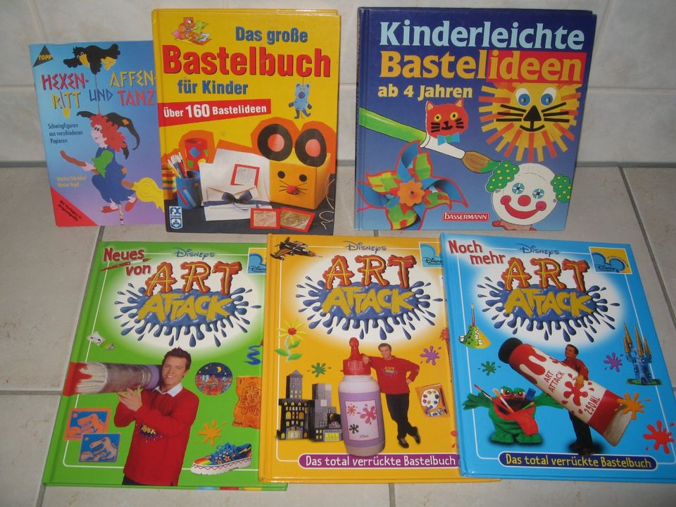 1 Karton Neues Bastel Zubehör&Bastelbücher&Luftballons&Malbücher in Idar-Oberstein