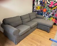 EKTORP 3er-Sofa mit Récamiere, Hakebo dunkelgrau Bayern - Landshut Vorschau