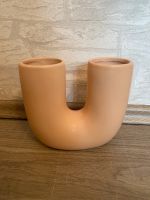 Vase moderne Doppelvase Blumenvase Keramik U matt rosa apricot Nordrhein-Westfalen - Oberhausen Vorschau