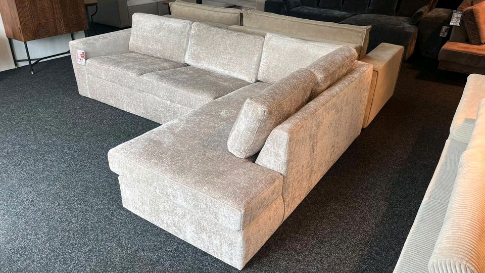 Sofa Couch Garnitur grau Wohnlandschaft Möbel Outlet Hütte wohnen in Georgsmarienhütte