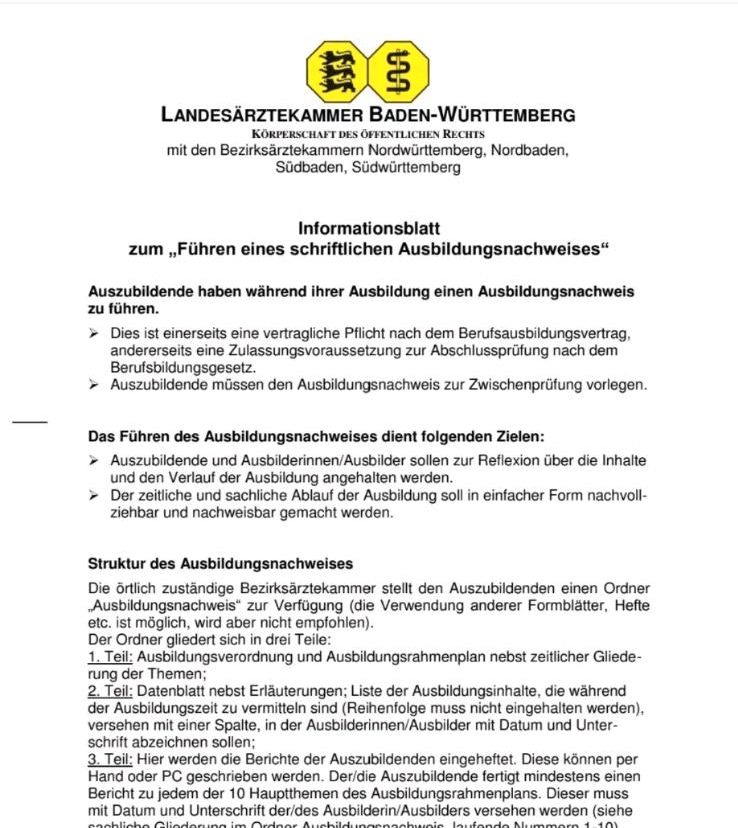 Berichtsheft MFA Baden Württemberg in Traitsching