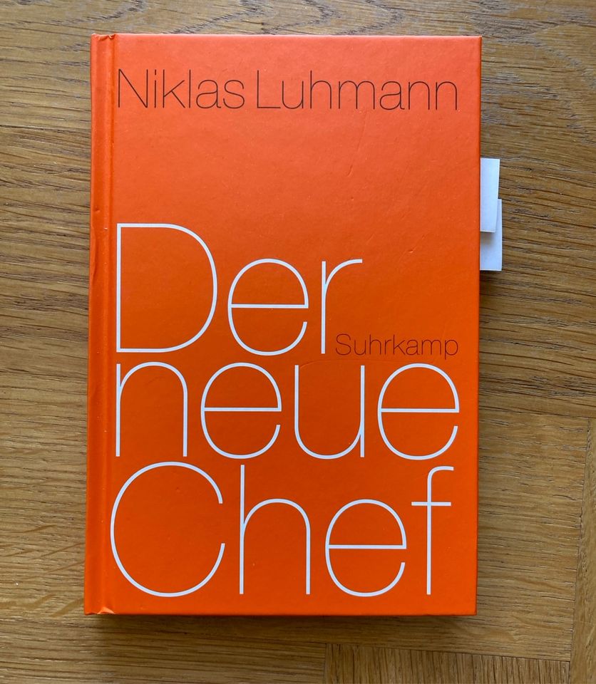 Buch der neue Chef Suhrkamp Niklas Luhmann wie neu in Werneuchen