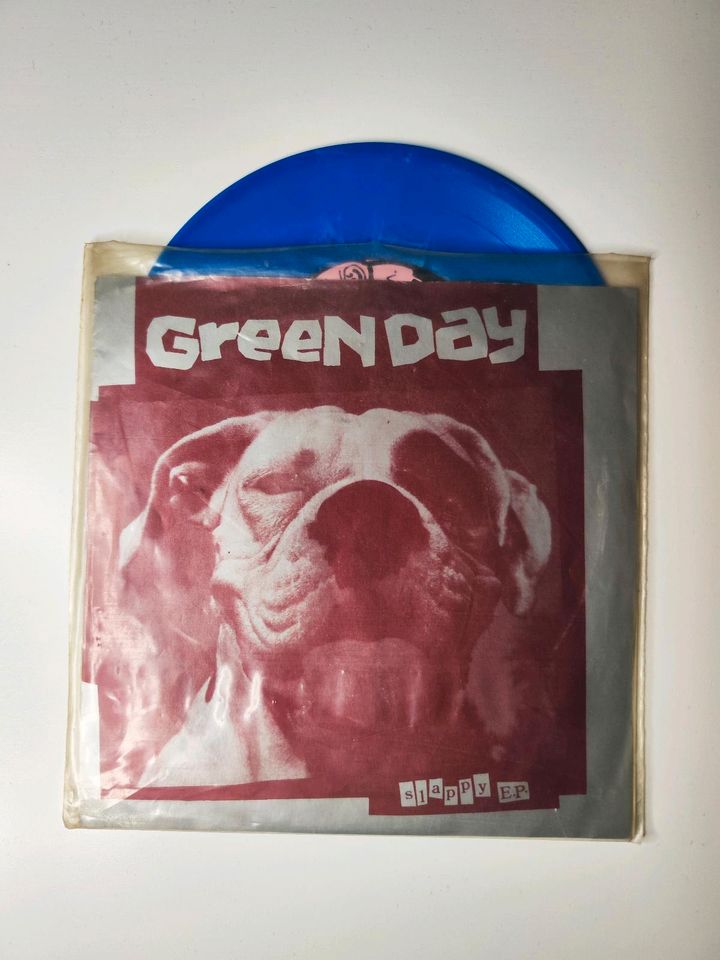 Green Day Slappy EP Blue 7" Vinyl in Halle