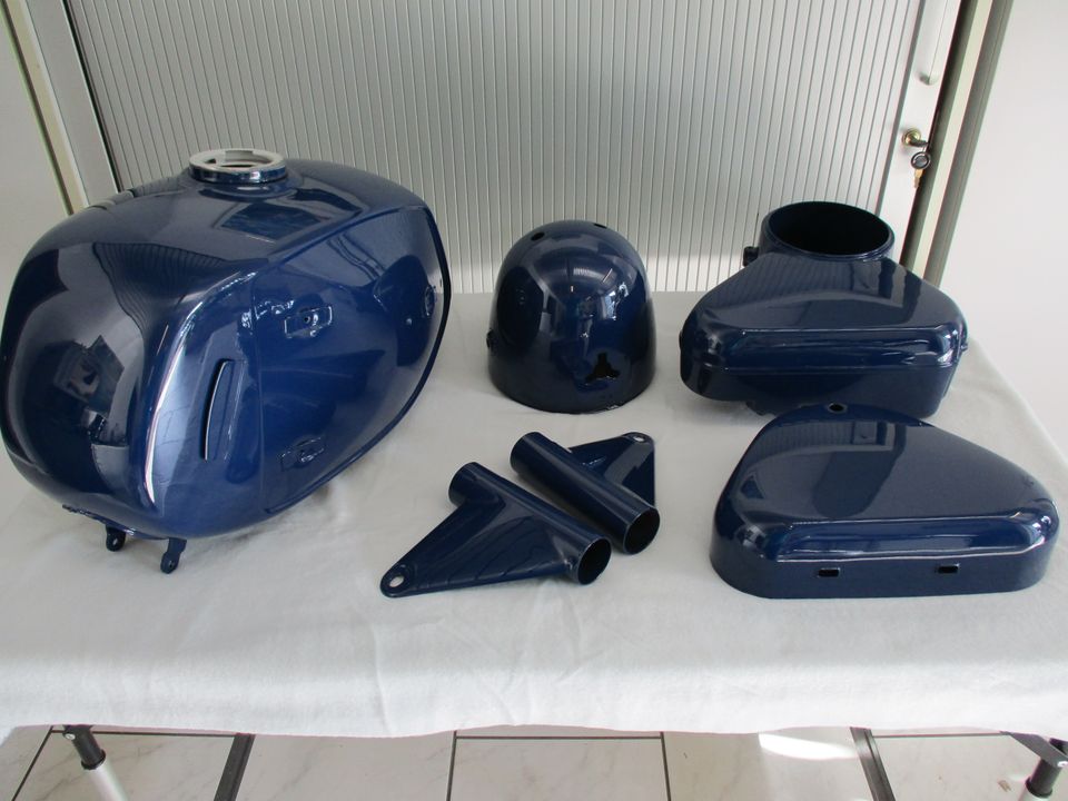 MZ TS 250 Tank ,Seitendeckel Set,Lampe,Lampenhalter - Überholt in Witten