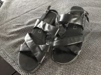 Schwarze Gabor Sandalen Leder Gr. 38 mit kleinem Absatz Bochum - Bochum-Mitte Vorschau