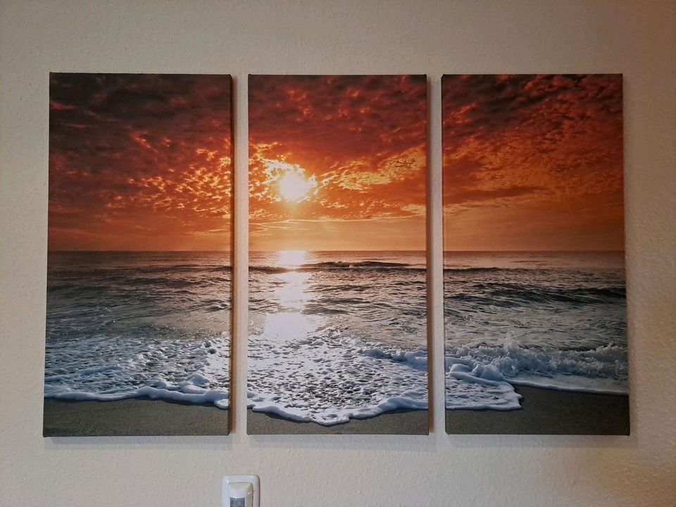 Leinwand/ Wandbild dreiteilig, Strand / Meer in Warmsen