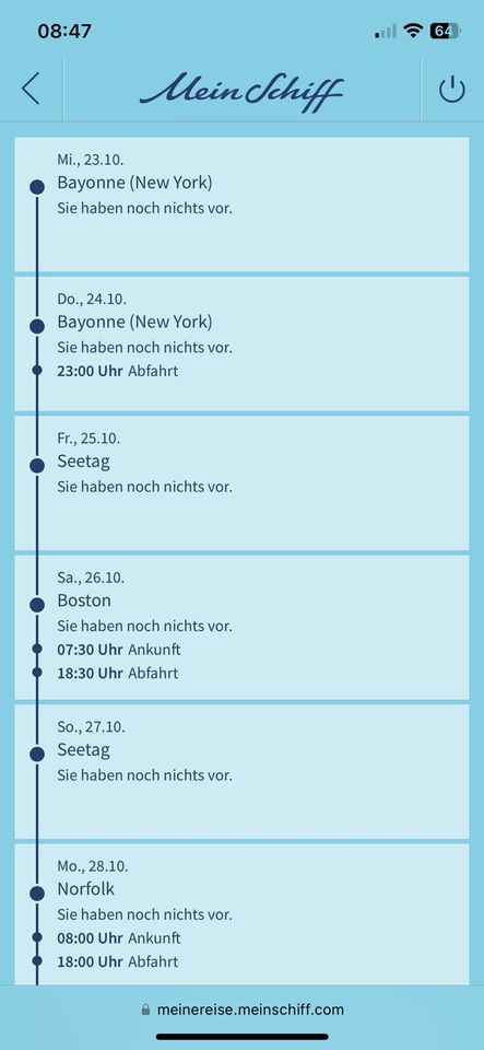 Kreuzfahrt Mein Schiff 19N. USA und Karibik ab 23.10. mit Flug in Idstein