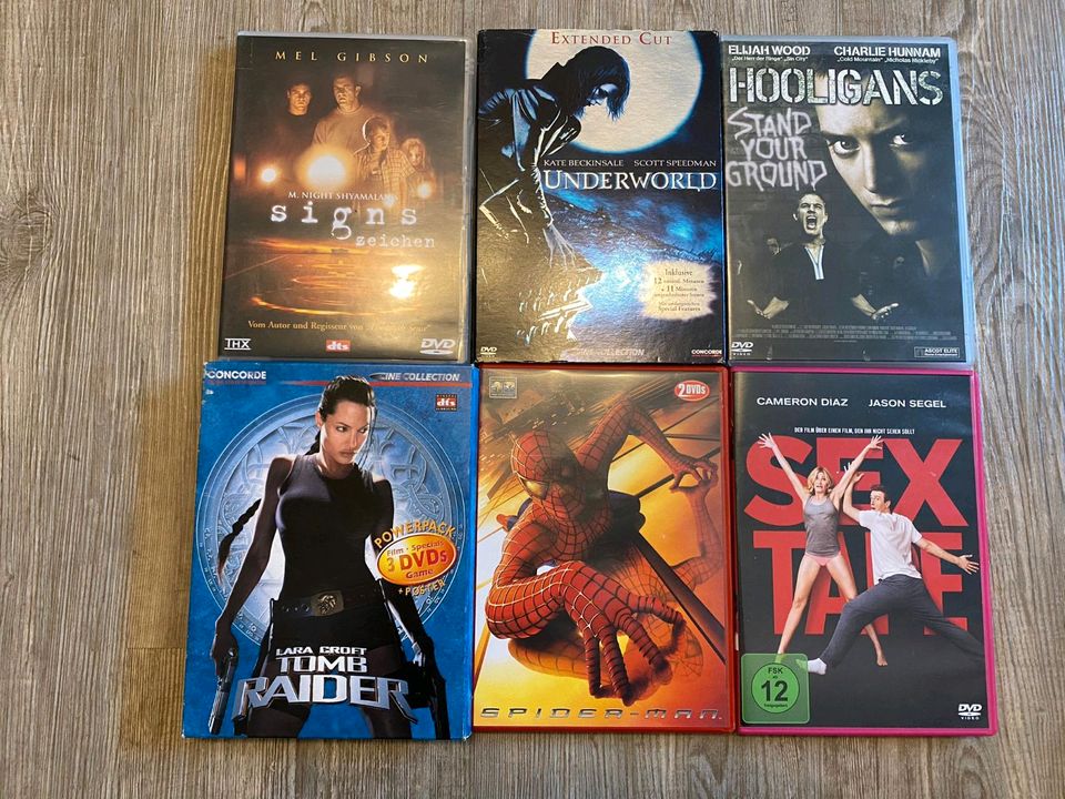 Div. DVD Filme Spiderman Tomb Raider usw. in Ruhstorf an der Rott