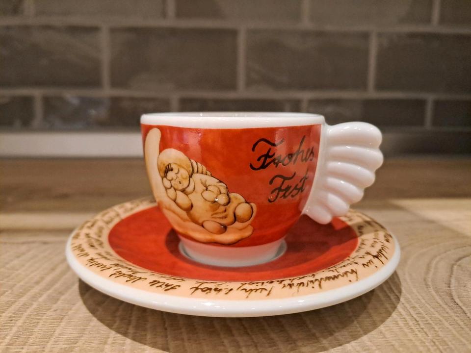 Espresso Tasse Thun caffé al volo Weihnachten Engel Sammeltasse in Bad Sobernheim