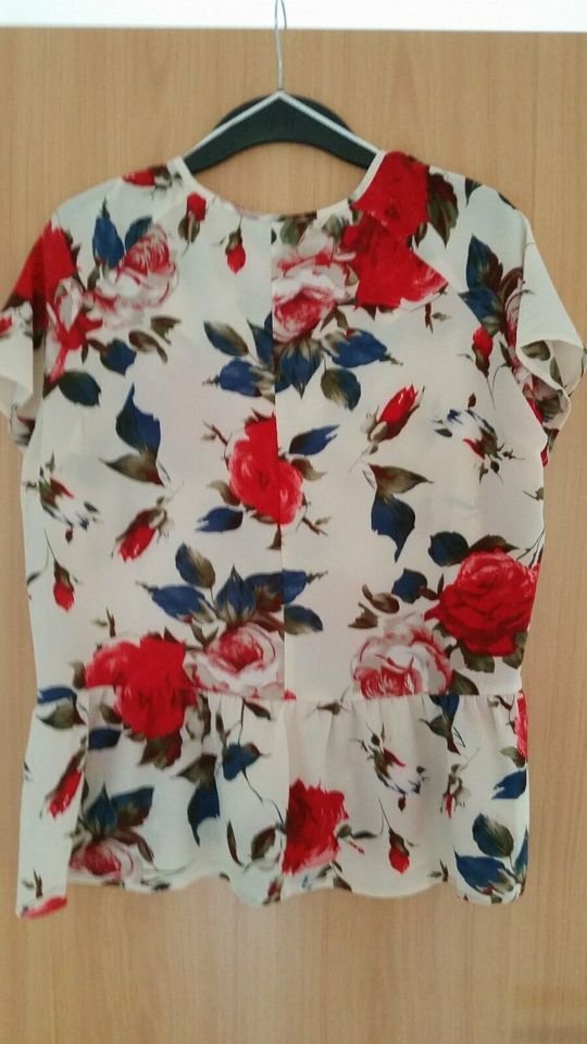 b.young Bluse Shirt Blumenmuster Rüsche Gr.40 NEUwertig NP 39,95€ in Jülich